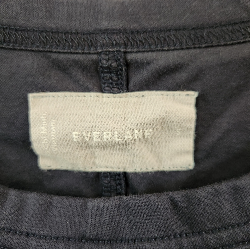 Everlane‎ Women's T-Shirt Dress Midi Cotton Casual Preppy Black Small - Picture 2 of 7